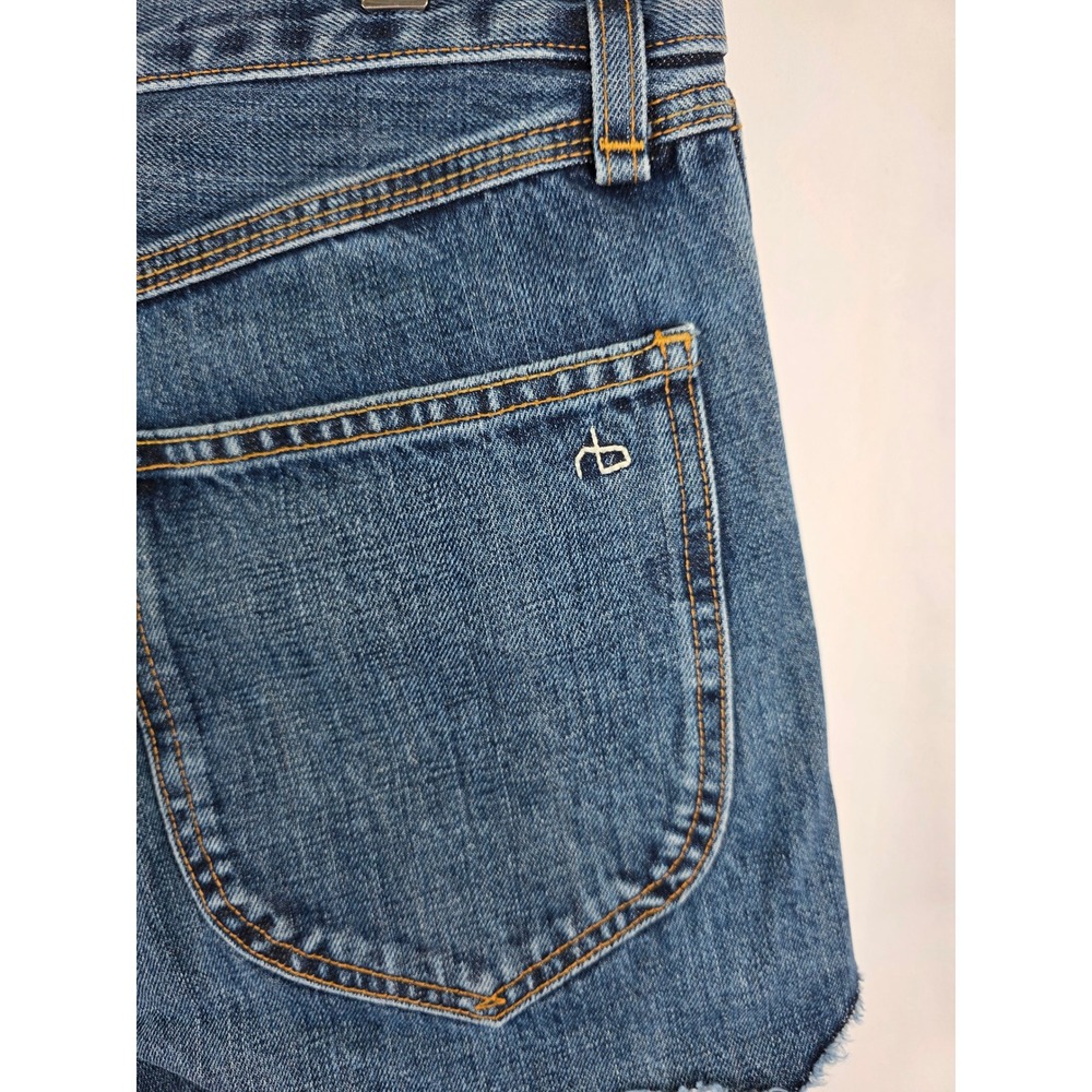Rag & Bone Denim Shorts Womens 30 Blue Cotton Cutoff High Rise Cha Cha Room Boho - Picture 10 of 12